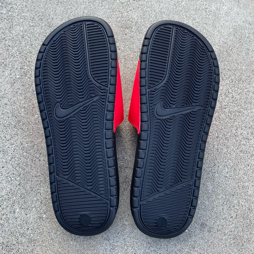 NIKE BENASSI SLIDES JUST DO IT JDI RED - Picture 3 of 5